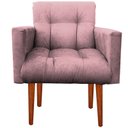 Ver imagem 4 de Kit 2 Poltrona Alexa Cores Lisas - Beatriz Decor - ROSA