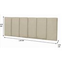 Ver imagem 3 de Cabeceira Cama Casal Box Thais Bege 1,40 M Suspensa Dobravel