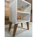 Ver imagem 3 de Kit 2 Mesas de Cabeceira Nicho Quarto Casal Decoração Retro Pés Reguláveis