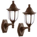 Ver imagem 1 de Kit 2 Luminárias Arandelas de Parede Externas Marrom Vintage Decorativas E27 Bivolt Modena Dital