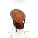 Ver imagem 2 de Mesinha Oval Francesa Original Marquiterrie Madeira Radica