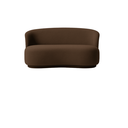 Ver imagem 2 de Kit 02 Poltronas + Namoradeira Decorativa Sala Orgânica Beatriz Boucle Marrom - Montanaris Decor