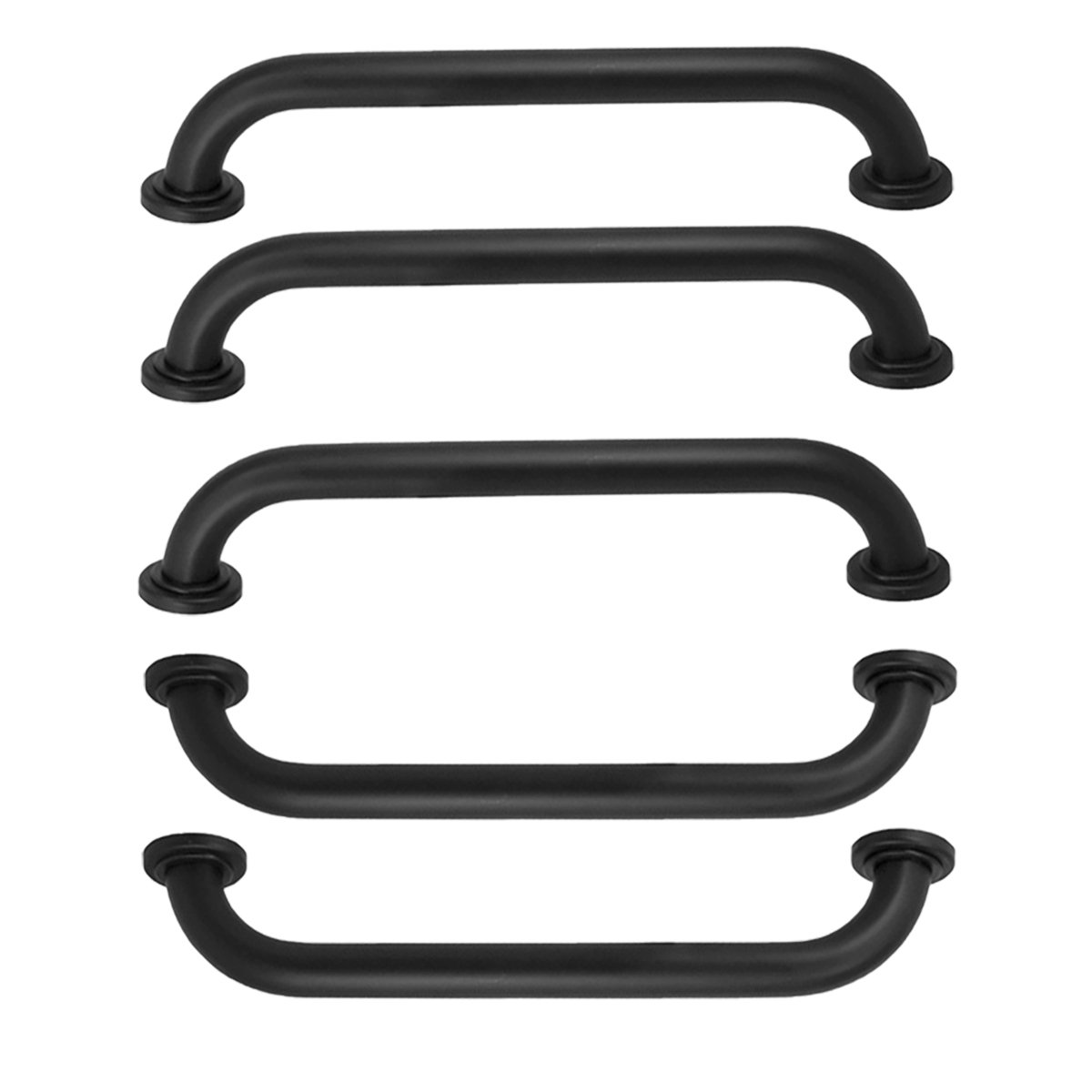 Alça de Apoio Inox Barra 60cm Kit 5 Unidades Idoso Banheiro Box Quarto Acessibilidade Segurança Defi - 1