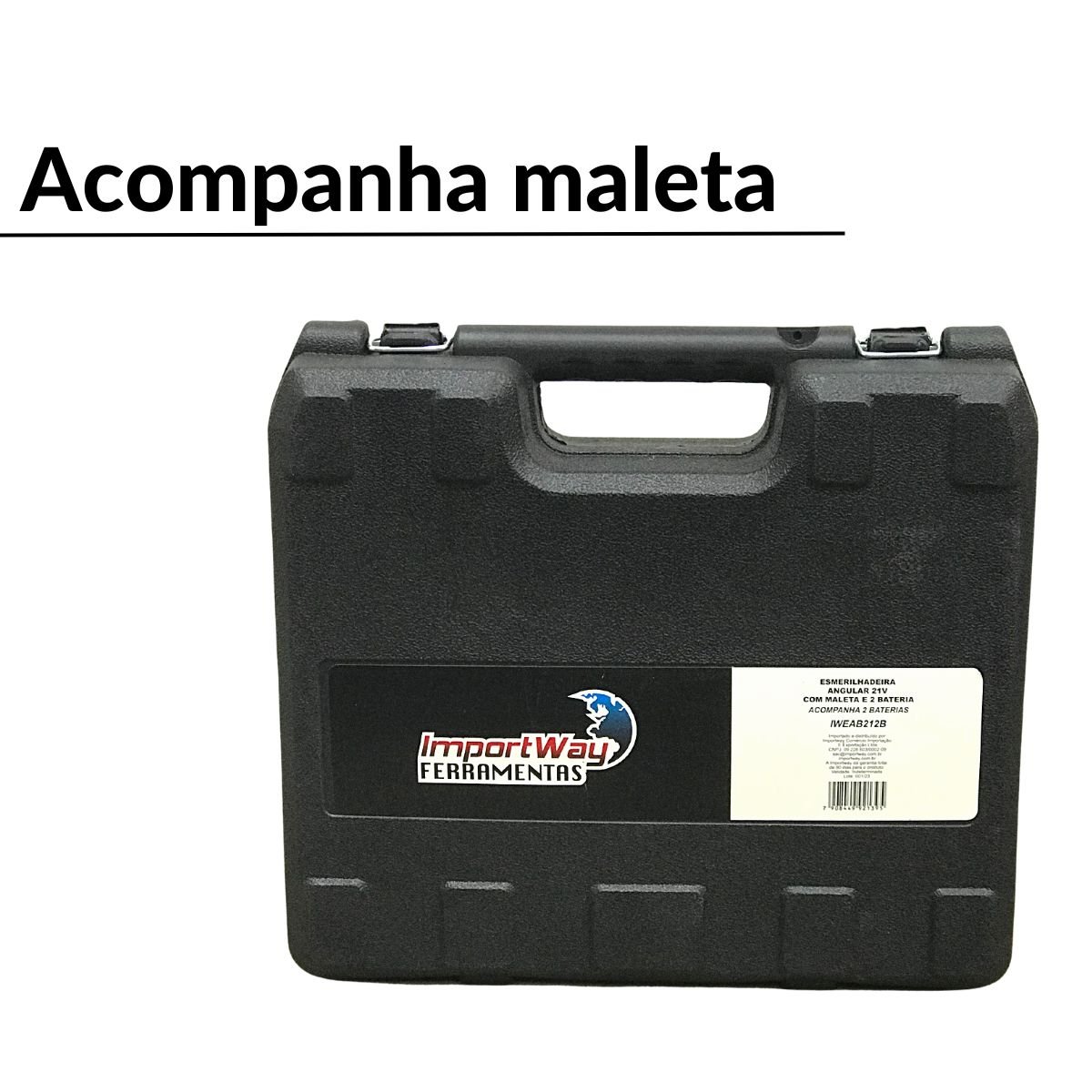 Esmerilhadeira Lixadeira Angular Bateria 21v Portátil com Maleta Importway Iweab211b - 4