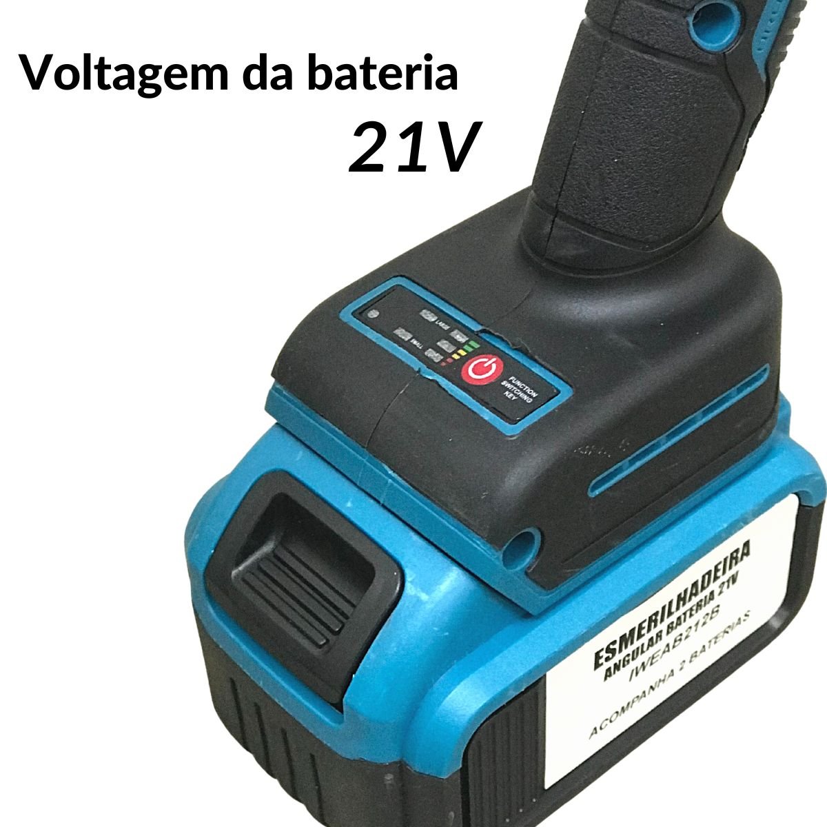 Esmerilhadeira Lixadeira Angular Bateria 21v Portátil com Maleta Importway Iweab211b - 6