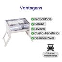 Ver imagem 4 de Churrasqueira Uai Inox Portátil Leve com Grelha Moeda Carvão - Gudim