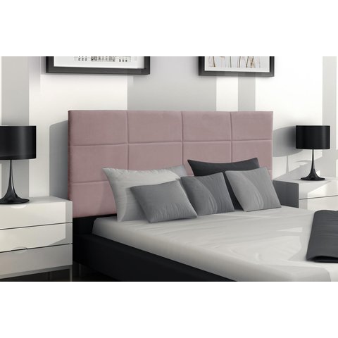Cabeceira Painel Raissa 100 cm Veludo Rosa