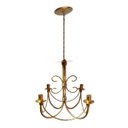 Ver imagem 1 de Lustre Dourado para Sala Decoração Moderna