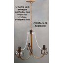 Ver imagem 2 de Luminária de Teto Rustico com Cristais para Sala de Jantar e Estar