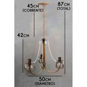 Ver imagem 3 de Luminária de Teto Rustico com Cristais para Sala de Jantar e Estar