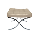 Ver imagem 3 de Banqueta Barcelona Base Inox Couro Natural Legitimo:off-white