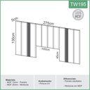Ver imagem 2 de Cabeceira Estofada para Cama de Casal 275cm Tw195 Dalla Costa