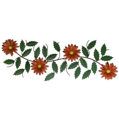 Arabesco Parede de Ferro Galho Artesanal Sala Varanda Painel Decorativo - Laranja