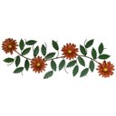 Ver imagem 1 de Arabesco Parede de Ferro Galho Artesanal Sala Varanda Painel Decorativo - Laranja