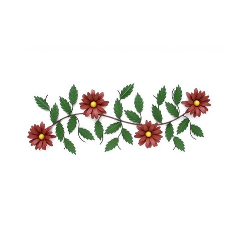 Arabesco Parede de Ferro Galho Artesanal Sala Varanda Painel Decorativo - Vermelho Escuro