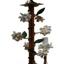 Ver imagem 6 de Lustre Simples Artesanal de Metal com Flores para Cozinha e Area Gourmet - Branco