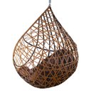 Ver imagem 3 de Cadeira Balanço Ninho Suspenso Gota Tramado Almofada Impermeável Acesse Móveis Caramelo-marrom