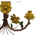 Ver imagem 6 de Lustre Artesanal Iluminação Media para Cozinha Pequena com Flores - Amarelo