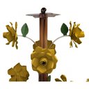 Ver imagem 7 de Lustre Artesanal Iluminação Media para Cozinha Pequena com Flores - Amarelo
