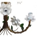 Ver imagem 6 de Lustre Artesanal Iluminação Media para Cozinha Pequena com Flores - Branco