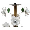 Ver imagem 5 de Lustre Artesanal Iluminação Media para Cozinha Pequena com Flores - Branco