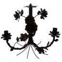 Ver imagem 1 de Lustre Artesanal Iluminação Media para Cozinha Pequena com Flores - Verniz