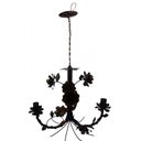 Ver imagem 3 de Lustre Artesanal Iluminação Media para Cozinha Pequena com Flores - Verniz
