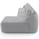 Ver imagem 7 de Sofá 5 Lugares com Chaise Direito Sala Living 328cm Arlo F04 Veludo Cinza Tc-12023 - Lyam Decor