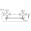 Ver imagem 2 de Cabideiro Porta Toalha Duplo de Ferro Artesanal Rococó Verniz Toalha