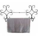 Ver imagem 1 de Cabideiro Porta Toalha Duplo de Ferro Artesanal Rococó Verniz Toalha