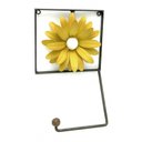 Ver imagem 1 de Suporte para Papel Higiênico / Toalha de Rosto de Flor Amarelo Rústico Artesanal para Banheiro - Ama