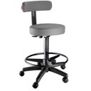 Ver imagem 1 de Cadeira Mocho Alto Slim com Apoio para Os Pés