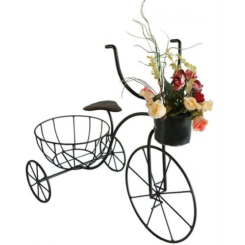 Suporte para 2 Vasos de Flor e Bicicleta de Ferro Jardim