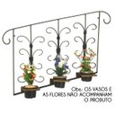 Ver imagem 1 de Floreira de Parede Ferro Rustica Artesanal Suporte para Vasinhos de Flor