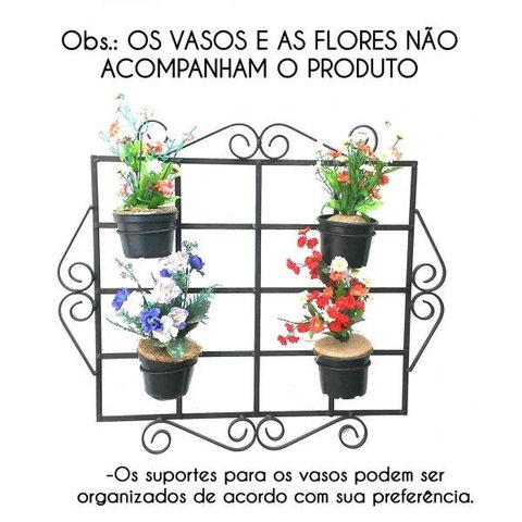 Porta Vasinhos de Flor para Varanda e Janela Jardim de Inverno Rustica