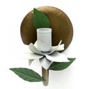 Ver imagem 1 de Arandela de Parede Artesanal de Ferro com Flor Rustica Area Interna - Branco