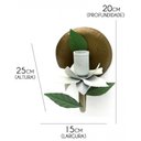 Ver imagem 2 de Arandela de Parede Artesanal de Ferro com Flor Rustica Area Interna - Branco