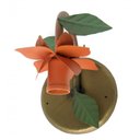 Ver imagem 3 de Arandela de Parede Artesanal de Ferro com Flor Rustica Area Interna - Laranja