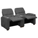 Ver mais imagens de Poltrona do Papai Dupla Reclinável Real Sala de Tv Cinema Bouclê - Sofa Store:bouclê Cinza Grafite