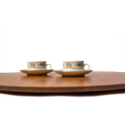 Prato Giratório Mel 50cm Madeira Laminado para Sobrepor Decorar Mesa de Jantar - 7