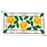 Moldura de Ferro Parede Colonial Rustica com Flores Artificiais de Ferro - Amarelo - 2