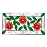 Moldura de Ferro Parede Colonial Rustica com Flores Artificiais de Ferro - Vermelho - 1