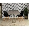 Conjunto de Mesa Dobrável Retrátil 1,40 Volpi Inox + 2 Cadeiras Leda - Preta - 2
