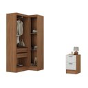 Ver imagem 5 de Quarto Completo 3 Portas 4 Gavetas 3 Peças Viena Espresso Móveis Marrom/Nogal/Branco