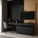 Ver imagem 1 de Painel Ripado 2,7mx20cm Preto Fosco Und