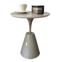 Ver imagem 4 de Mesa Lateral Cone Masp Redonda 30 Cm Tampo Cinza Base Cinza Cor Marrom