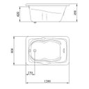 Ver imagem 3 de Banheira Hidromassagem Ouro Fino Softcril Premium 1,20m x 80cm x 49cm 04 Jatos