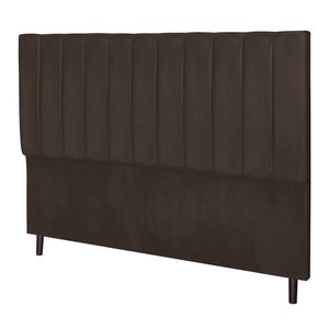 Cabeceira Leblon Marrom Estofada para Cama Box Solteiro 94Cm Quarto Luxo JBE Móveis