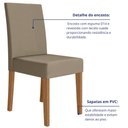 Ver imagem 3 de Sala de Jantar Liz 160x90 com Vidro 6l Cadeiras Josi Poliman Móveis