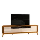 Ver imagem 1 de Rack Para Sala Ripado 2.2 TV Até 75 Pol Brunt EAX Móveis Cedro/Off White